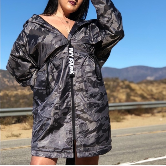Ivy Park Jackets & Coats | Camo Luxe Parka Trench Coat ...